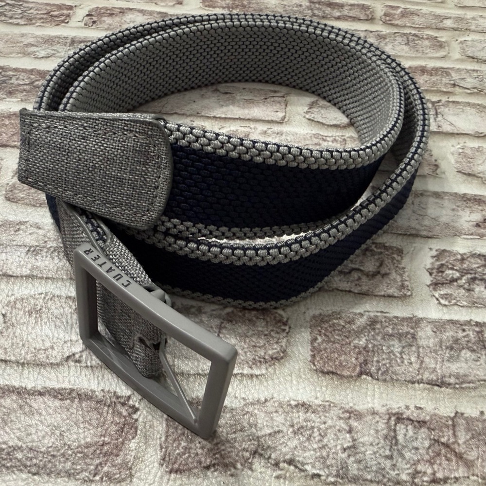 Cuater by Travis Mathew Mens Navy Grey Braided Stretch Web Golf Belt 41 Inch